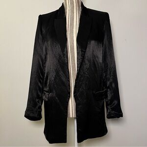 Zara Classic Black Open Front Women's Blazer Size Small